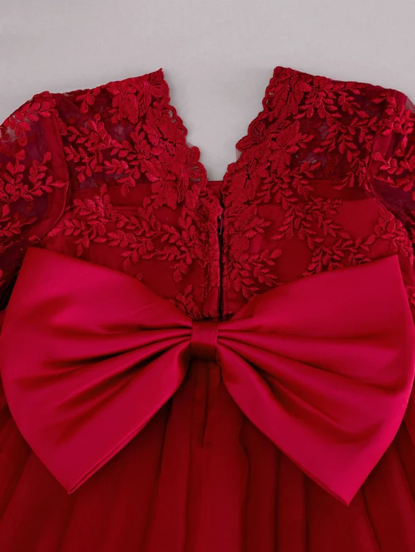 High Quality Bow Wholesale Fancy Wedding Beautiful Fashion Cute Baby Girls Flower Baby Girl Dress New Design - Image 7