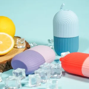 Silicone Cube Tray Shape Face Facial Ice Roller Massage Face Massage Roller Frozen Facial Reusable Ice Face Roller Skincare Tool - Image 3