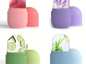 Silicone Cube Tray Shape Face Facial Ice Roller Massage Face Massage Roller Frozen Facial Reusable Ice Face Roller Skincare Tool