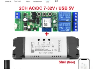 Tuya Smart Wifi Motor Switch Module 5V 12V 32V 220V RF 433 Radio Remote Control 4 Channels Inching Relay for Alexa Google Home
