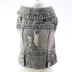 Pet Dog Jeans Jacket Denim Coats Holes Design Cat Puppy Vest Spring/Summer Apparel 3 Colors - Image 7