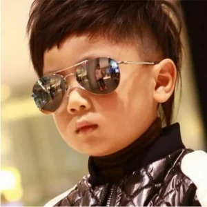 2019 Sunglasses new fashion baby kids boy girl Pilot sunglasses metal frame goggles glasses for kids children - Image 3