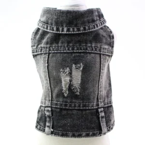 Pet Dog Jeans Jacket Denim Coats Holes Design Cat Puppy Vest Spring/Summer Apparel 3 Colors - Image 6