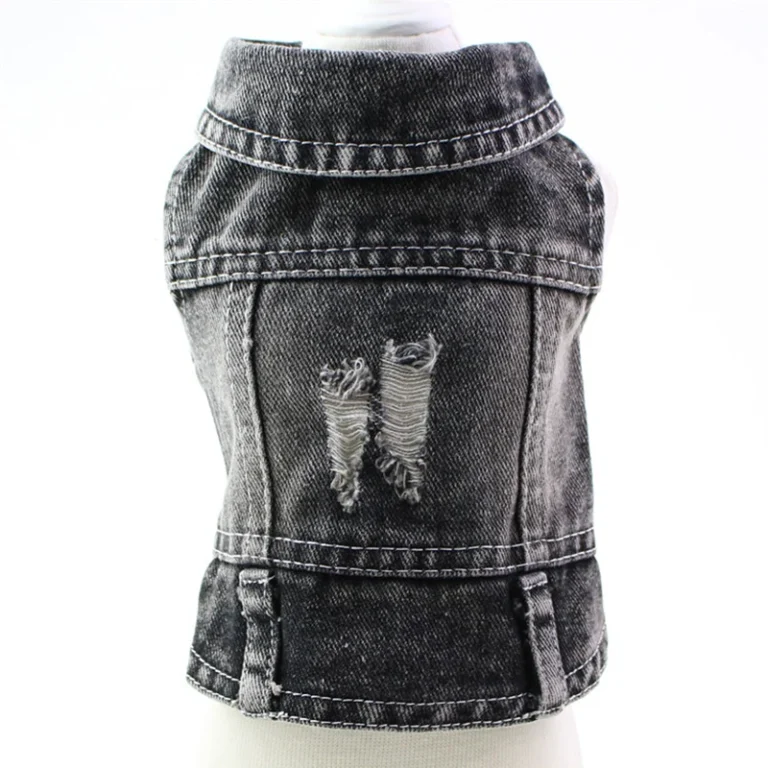Pet Dog Jeans Jacket Denim Coats Holes Design Cat Puppy Vest Spring/Summer Apparel 3 Colors - Image 6