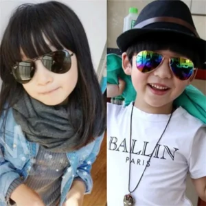 2019 Sunglasses new fashion baby kids boy girl Pilot sunglasses metal frame goggles glasses for kids children - Image 6