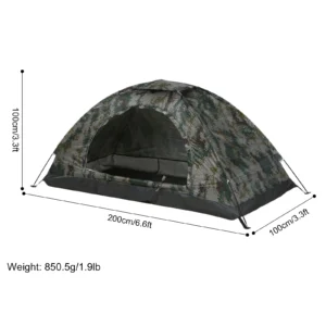 Tomshoo 1/2 Person Ultralight Camping Tent Single Layer Portable Hiking Tent Anti-UV Coating UPF 30+ for Outdoor Beach Fishing - Image 5