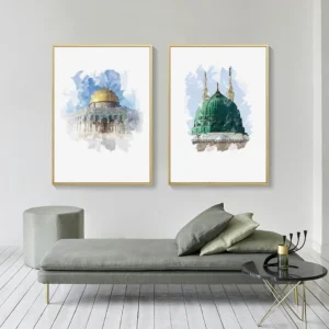 Abstract Islamic Mosque Dome Rock Temple Posters Modern Canvas Painting Wall Art Print Picture Living Room Interior Home Decor - Image 4