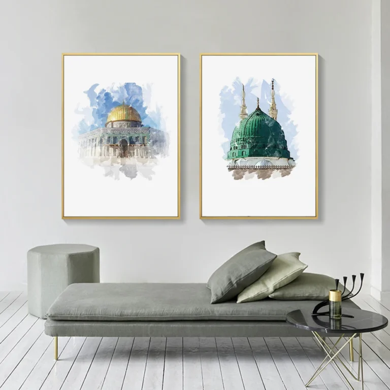 Abstract Islamic Mosque Dome Rock Temple Posters Modern Canvas Painting Wall Art Print Picture Living Room Interior Home Decor - Image 4