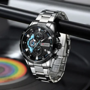 CURREN Stainless Steel Watches for Mens Creative Fashion Luminous Dial with Chronograph Clock Male Casual Wristwatches - Image 5
