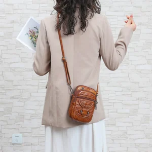 Multi-Functional Soft PU Leather Small Shoulder Bag For Women Vintage Crossbody Bag Cash Purse Cell phone Baga Handbag Purse - Image 7