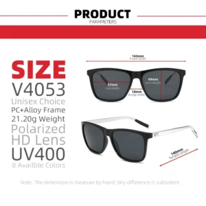 VIVIBEE Luxury Square Polarized Sunglasses Men Driving Blue Mirror Lens Classic Unisex Sun Glasses 2025 Trends Women Shades - Image 5