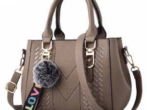 Embroidery Messenger Bags Women Leather Handbags Bags for Women Sac a Main Ladies hair ball Hand Bag