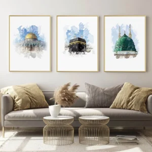 Abstract Islamic Mosque Dome Rock Temple Posters Modern Canvas Painting Wall Art Print Picture Living Room Interior Home Decor - Image 3
