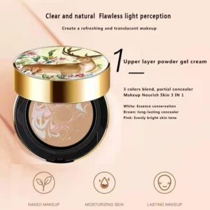 3 colors Zero Flaw Air Cushion BB Cream Moisturizing Concealer Liquid Foundation Upgrade Strong Isolation Bare Makeup CC Cream - Image 5