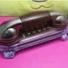 Antique Telephone Corded Elegant Phone Retro Trimline Telephones Landline with Metal Buttons Blue Incoming-Call Flashlight
