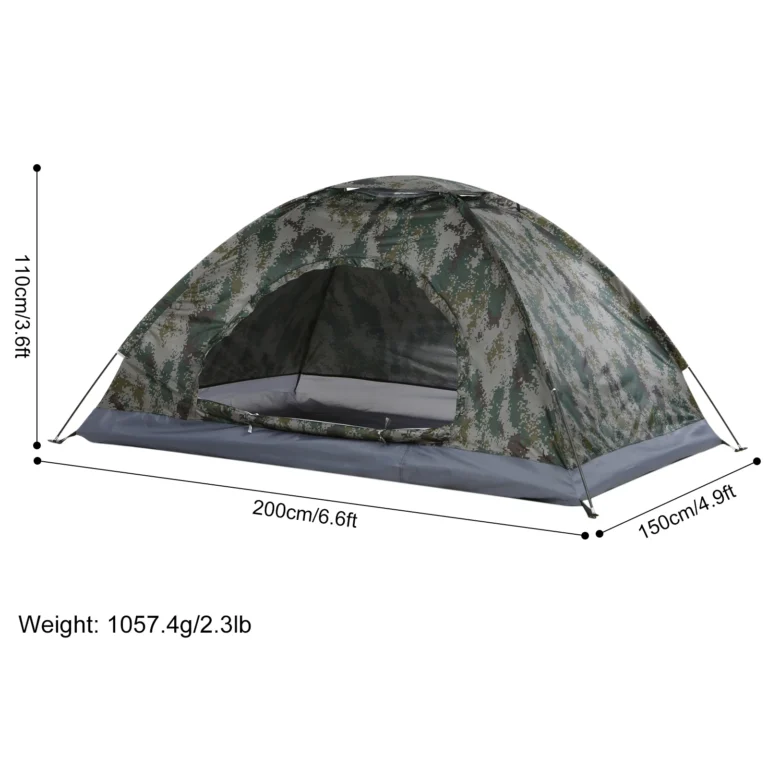 Tomshoo 1/2 Person Ultralight Camping Tent Single Layer Portable Hiking Tent Anti-UV Coating UPF 30+ for Outdoor Beach Fishing - Image 4