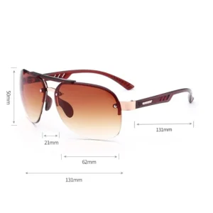 Luxury Pilot Sunglasses Men Women Oversized Driving Sunglasses Man Gradient Lens Black Sun Glasses Eyewear Oculos Gafas UV400 - Image 7