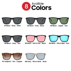 VIVIBEE Luxury Square Polarized Sunglasses Men Driving Blue Mirror Lens Classic Unisex Sun Glasses 2025 Trends Women Shades - Image 6
