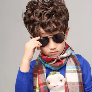 2019 Sunglasses new fashion baby kids boy girl Pilot sunglasses metal frame goggles glasses for kids children - Image 4