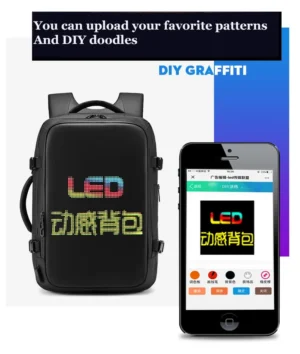 LED Display backpack Business Men travel 15.6 inch Laptop Backpack DIY Smart backpack school Backpack woman multimedia backpack - Image 7