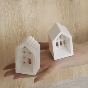 Four Houses Clay Silicone Molds DIY Home Decoration Aromatherapy House Gypsum Plaster Mould Craft Art Ornament Epoxy Resin Mold - Image 5