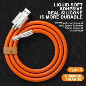 120W 7A Fast Charge USB Type C Cable 180 Degree Rotation Elbow Cable for Game for Xiaomi Redmi Honor Phone Charger USB C Cable - Image 7