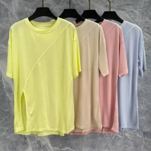 Summer Women's Loose Yoga Shirt Fitness Top Quick Dry Sports Shirt Short Sleeve Running Shirt Yoga Plus Size Fitness T-shirt - Image 6