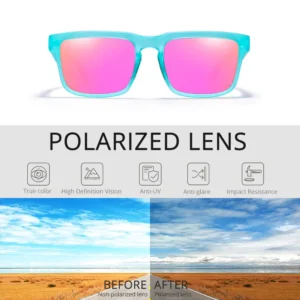 2025 Kdeam Polarized Sunglasses for Men Women Fashion Unisex Brand Trendy Outdoor Eyewear For Couple Mirror red lens - Image 3