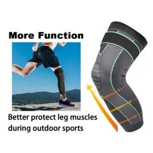 2 Pcs Compression Knee Pads Support Lengthen Stripe Sport Sleeve Arthritis Joint Pain Protector Elastic Kneepad Brace - Image 7