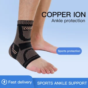 1 PC Men's Women's Outdoor Sports Knitting Elastic Copper Ankle Protection, Ankle Sprain Protection, Ankle Wrist Daily Exercise - Image 4
