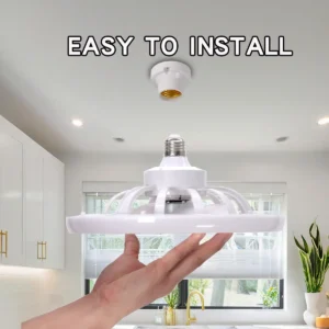 LED Ceiling Fan Light E27 With Remote Control Dimming 3-speed Ddjustable Wind Speed Suitable for Living Room Study Bathroom - Image 3
