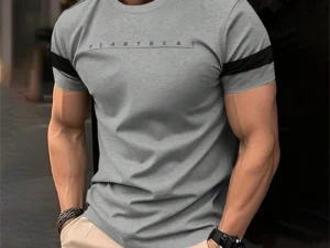 Simple Fashion Letters Striped Graphic T Shirts For Men Trend Summer Streetwear 3D Printed T-shirt Loose Streetwear Hip Hop Tees
