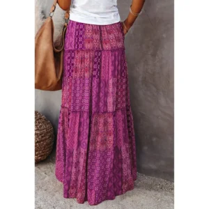 2023 Amazon New Bohemian Style Skirt Casual High-Waisted Long Dress Manufacturer Direct Supply Loose-Fit European Fashion - Image 5