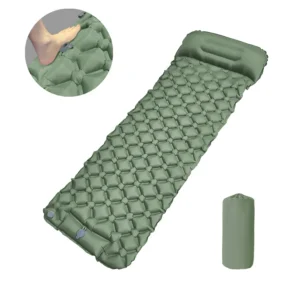 Camping Sleeping Pad, Ultralight Camping Mat with Pillow Built-in Foot Pump Ultralight Self-inflating Air Mattress for Hiking - Image 5