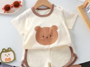 Summer cotton cartoon casual childrens set Baby Clothes girl girl boy T-shirt+shorts 2 pieces of 0-4-year-old childrens clothing