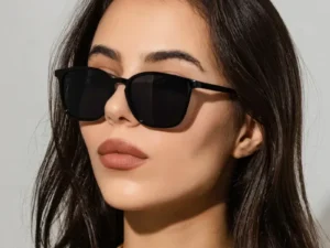 2025 Fashion Square Sunglasses Woman Retro Brand Designer Shades Sun Glasses Female Black Vintage Cat Eye Driving Oculos De Sol
