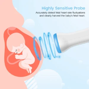 3MHz Ultrasound Baby Heart Rate Detector Pregnant Ultrasonic Baby Heartbeat Monitor Fetal Monitor Doppler Stethoscope For Pregna - Image 4