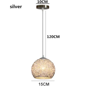 Restaurant Light Silver Aluminum Wire Chandelier Led Dining Chandelier Modern Minimalist Light Creative Bar Entrance Aisle Light - Image 7
