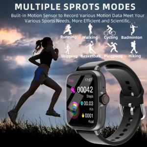 1.83'' Waterproof Smart Watch with Message Answer Call Sleep Monitoring Sports Pedometer Information Alerts For iPhone Android - Image 4