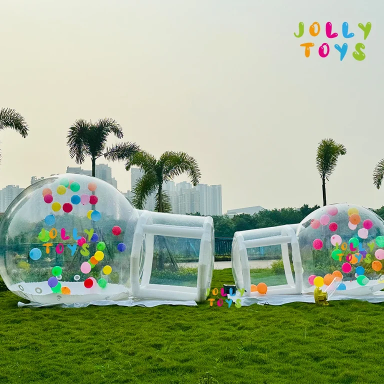 JOLLY TOYS Balloon inflatable bubble house with trampoline and transparent dome PVC material with blower - Image 4