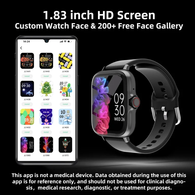 1.83'' Waterproof Smart Watch with Message Answer Call Sleep Monitoring Sports Pedometer Information Alerts For iPhone Android - Image 7