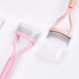 2 in 1 Folding Eyelash Separator Metal Teeth Straight Eyelash Curler Eyelash Brush Comb Mascara Curl Lash Beauty Makeup Tools - Image 6
