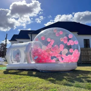 PVC Inflatable Bubble Tent for Kids with Blower Transparent Outdoor Playhouse for Trampoline & Birthday Use - Image 3