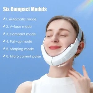 Electric V-face Face Lift Device LED Photon Therapy Microcurrent Skin Tightening Double Chin Remover EMS Face Slimming Massager - Image 4
