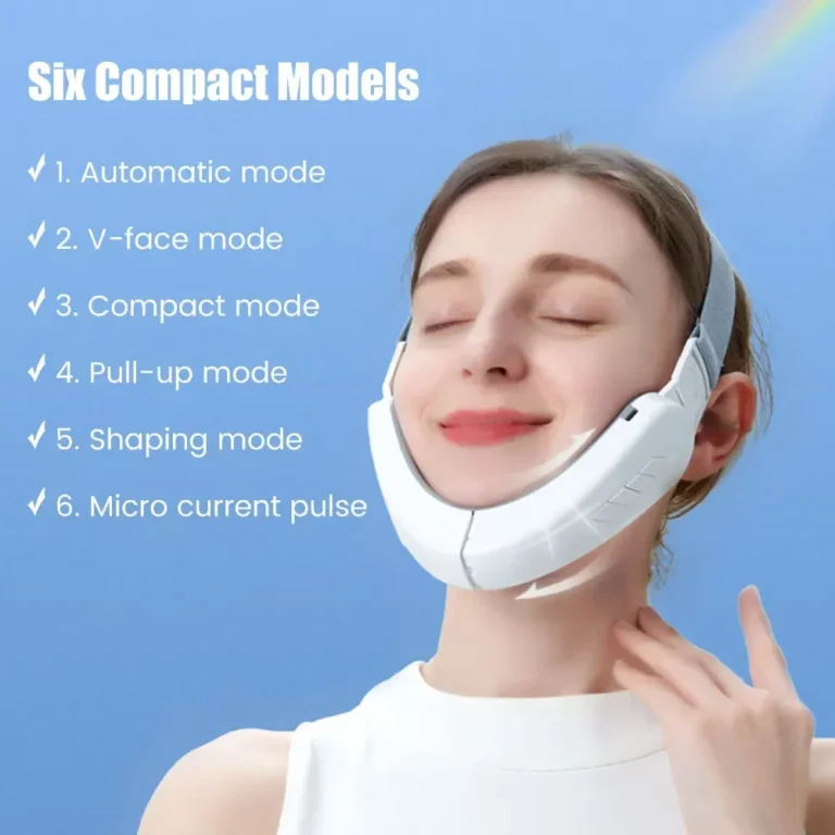Electric V-face Face Lift Device LED Photon Therapy Microcurrent Skin Tightening Double Chin Remover EMS Face Slimming Massager - Image 4
