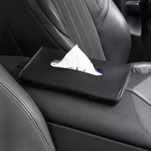 Pu Car Tissue Box Towel Sets Car Sun Visor Tissue Box Holder Auto Interior Storage Decoration For BMW Car Decor Accessories - Image 7