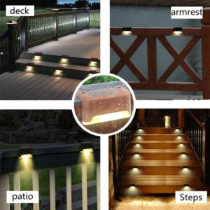 4/16Pack LED Solar Stair Light Lamp Waterproof Passage Courtyard Guardrail Step Night Light for Outdoor Garden Borders Terrace - Image 6