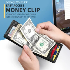 Synthetic Leather Slim Smart Wallet for Men Credit Card Holder Money Clip RFID Blocking Men Thin Bifold Wallet Walet Money Bag - Image 7
