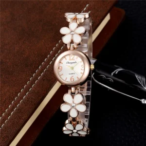 Fashion Small Dial Watch for Women Luxury Rose Gold Flower Ladies Bracelet Watch Elegant Dress Female Clock relogio feminino - Image 5