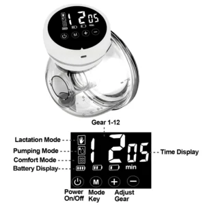 1PCS Wearable Electric Breast Pump Silent Milk Collection Hands-free Invisible Automatic Intelligent Breast Pump Portable Travel - Image 6